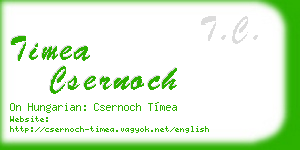 timea csernoch business card