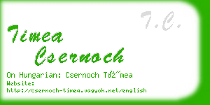 timea csernoch business card